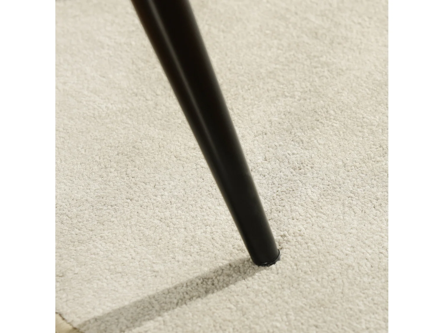 Lot de 2 chaises de salle à manger en velours scandinave avec pieds en métal marron foncé pour salle à manger 52.5*49.5*83cm