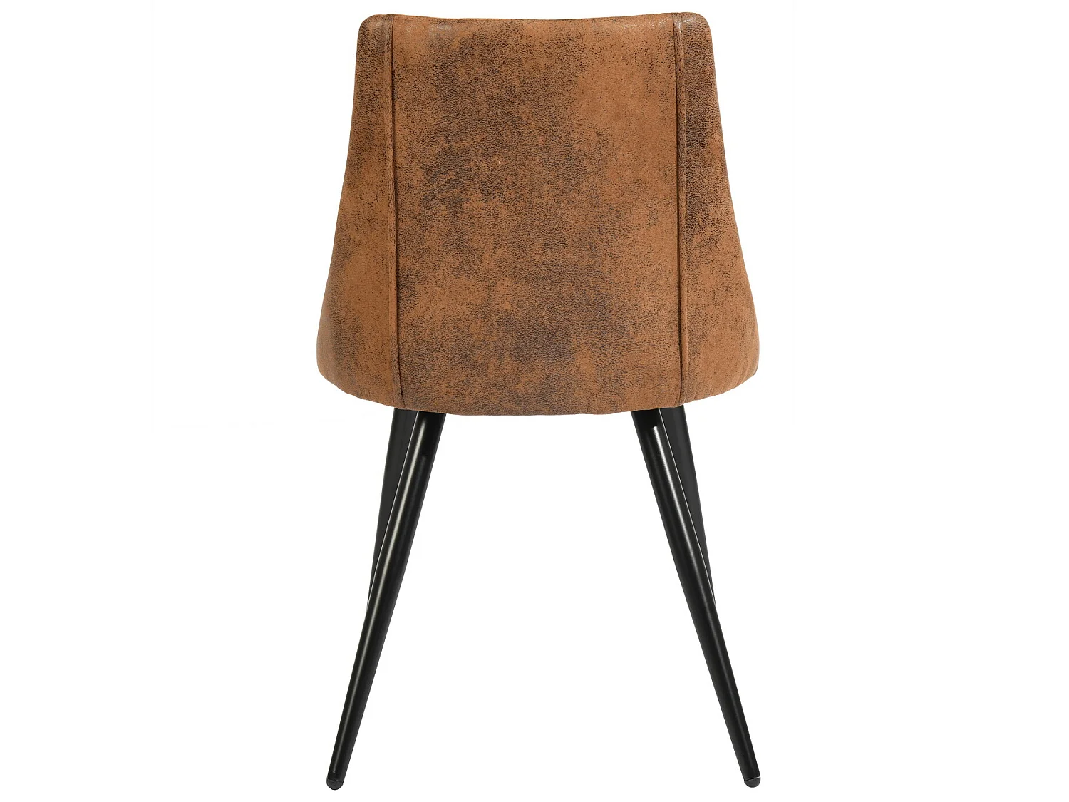 Lot de 2 chaises de salle à manger en velours scandinave avec pieds en métal marron foncé pour salle à manger 52.5*49.5*83cm