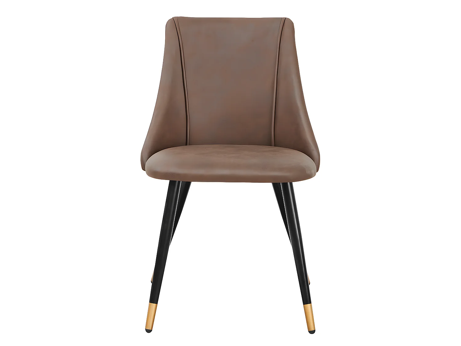 Conjunto de 2 sillas de comedor escandinavas de tejido sintético marrón retro vintage SMEG VINTAGE BROWN UKFR