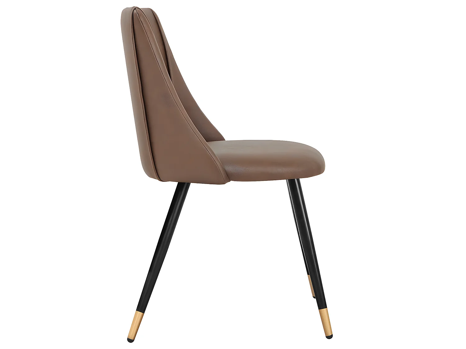 Conjunto de 2 sillas de comedor escandinavas de tejido sintético marrón retro vintage SMEG VINTAGE BROWN UKFR