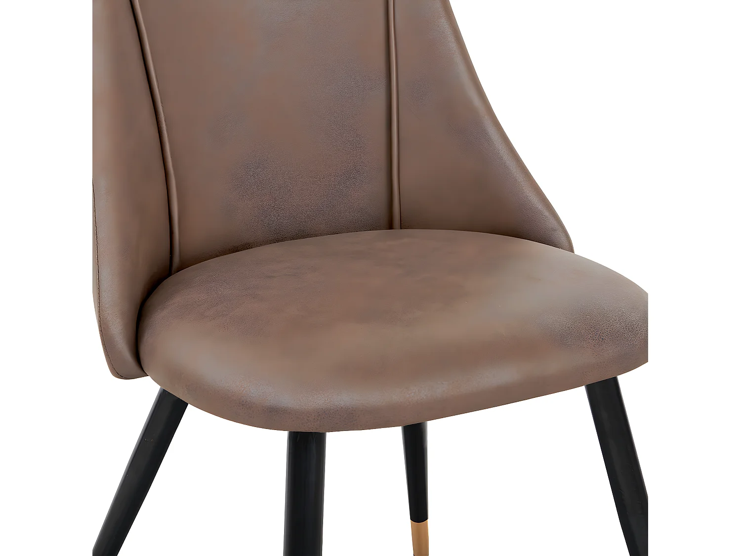 Conjunto de 2 sillas de comedor escandinavas de tejido sintético marrón retro vintage SMEG VINTAGE BROWN UKFR