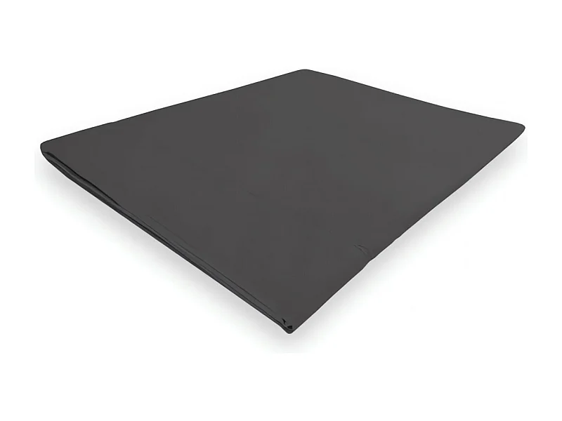 Drap plat en coton percale 260x300 cm CAMILLE anthracite, par songe de camille