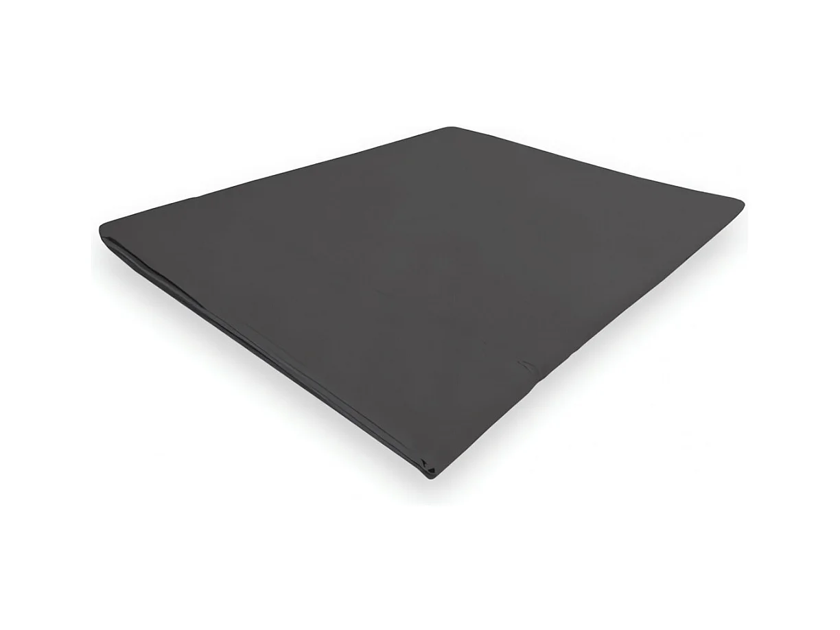 Drap plat en coton percale 260x300 cm CAMILLE anthracite, par songe de camille