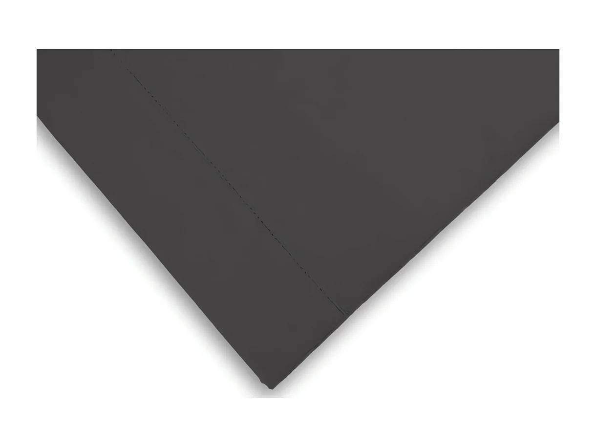 Sábana de algodón percal 260x300 cm CAMILLE antracita, par Songe de Camille