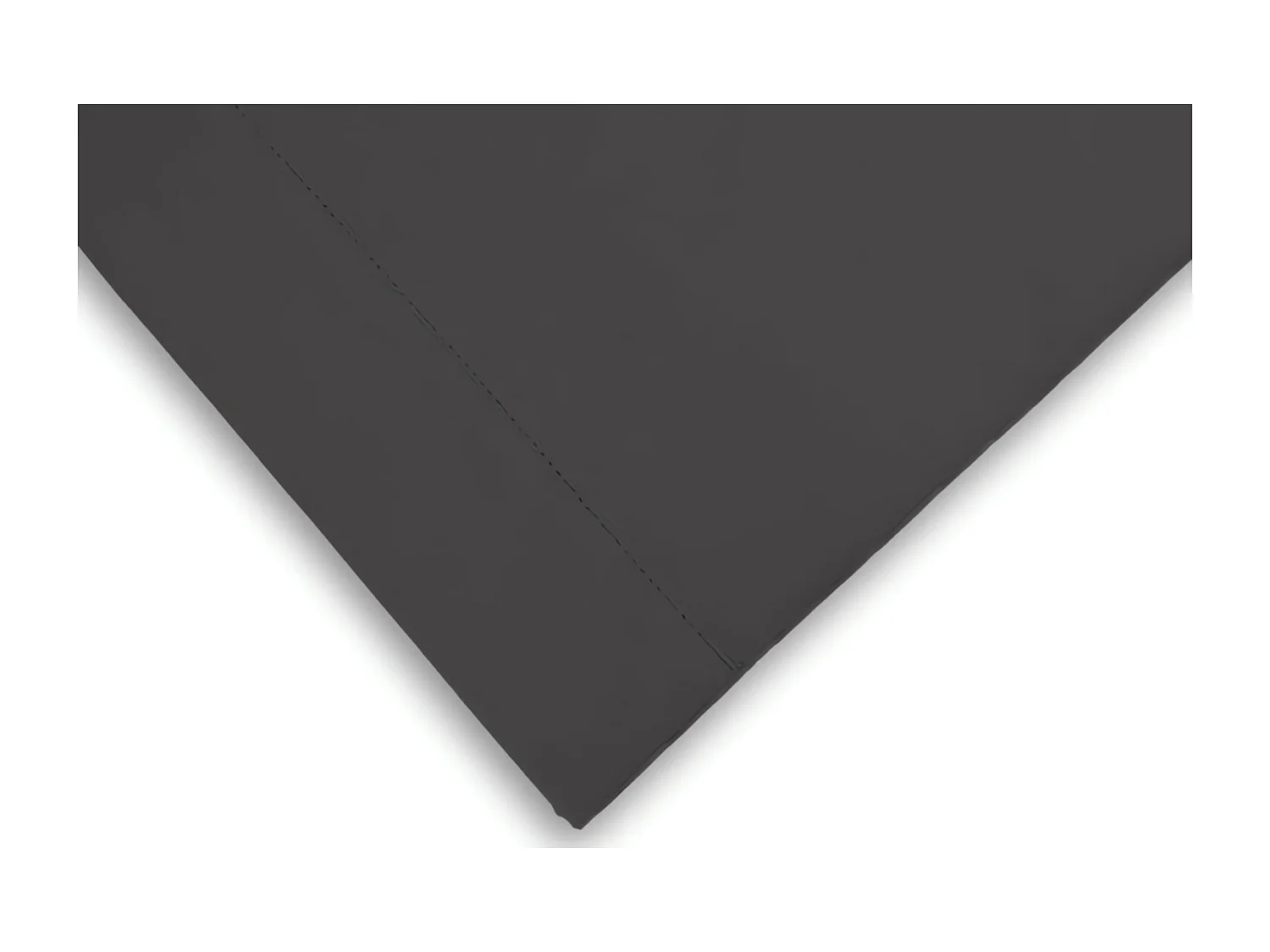 Sábana de algodón percal 260x300 cm CAMILLE antracita, par Songe de Camille