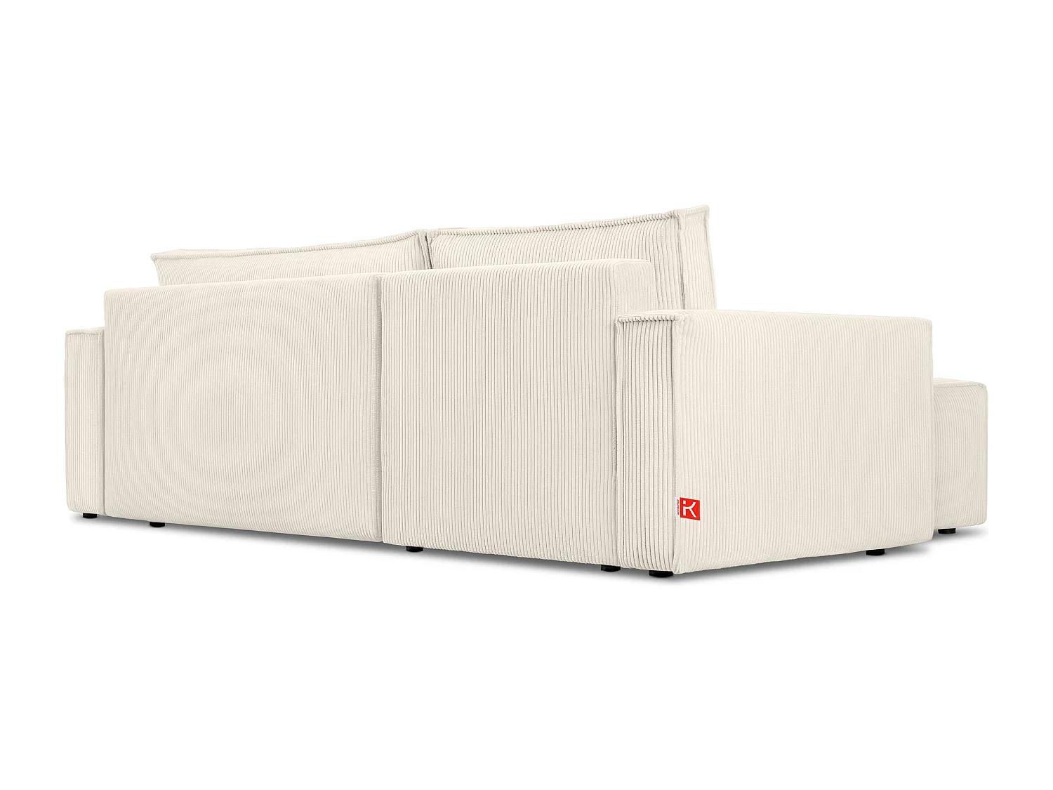 Ecksofa Big links/rechts -  Schlaffunktion mit Cordbezug - beige - NAPI