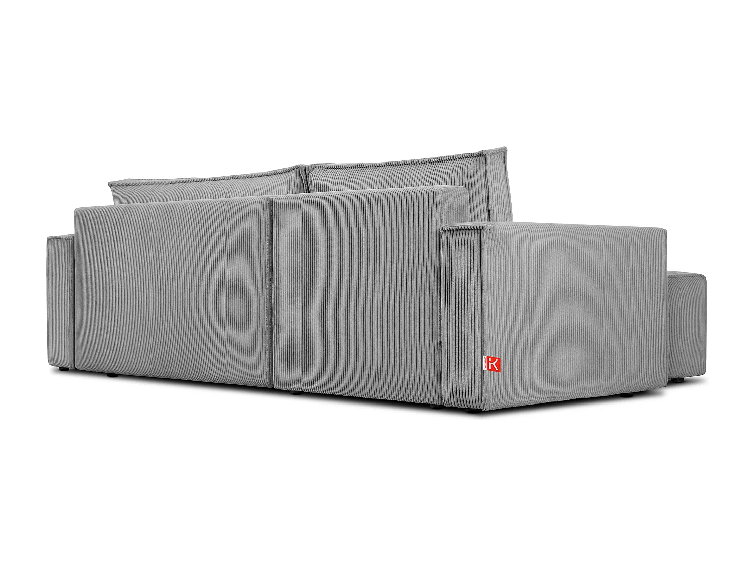 Ecksofa Big links/rechts - Schlaffunktion mit Cordbezug - hellgrau - NAPI