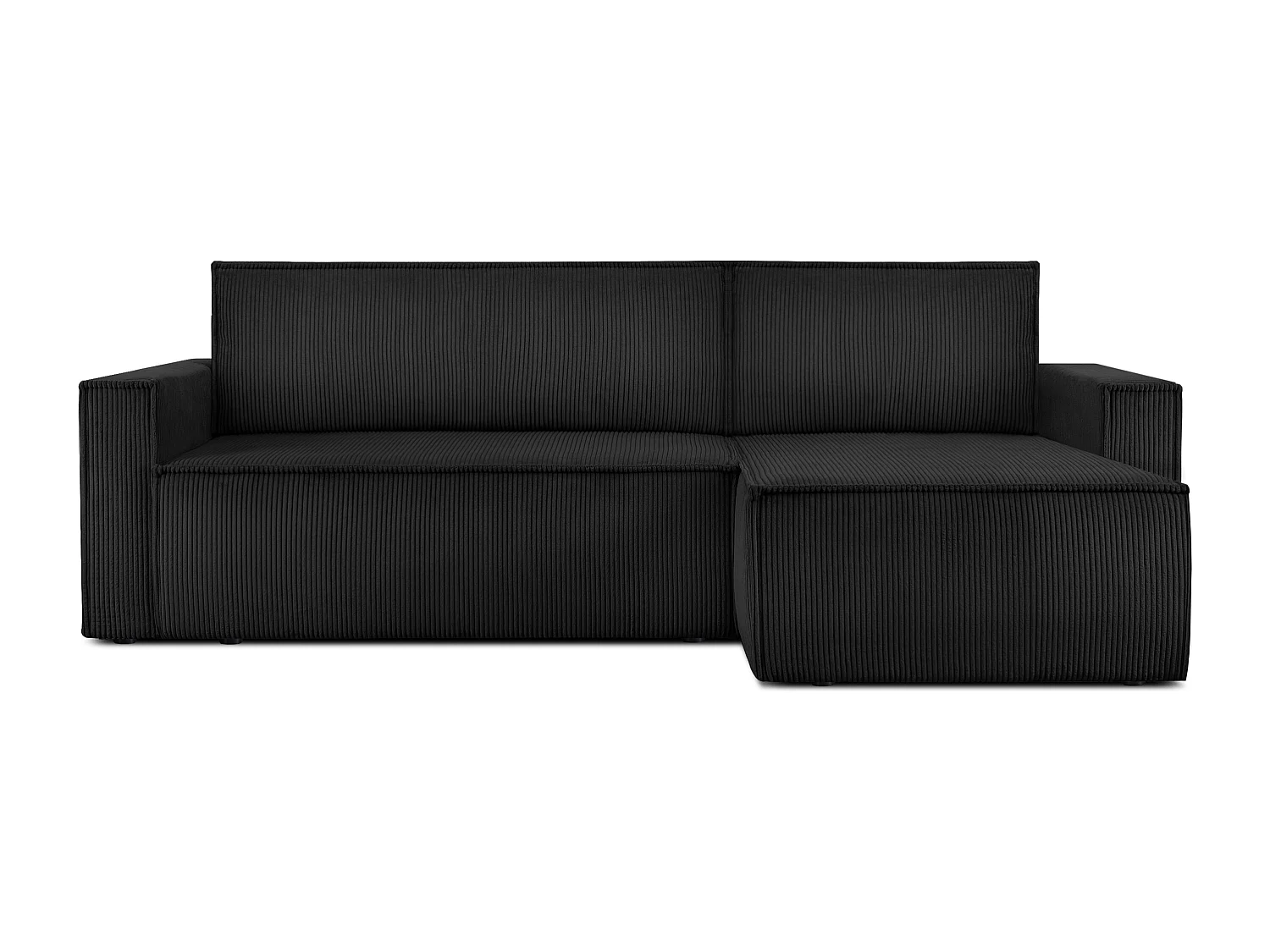 Ecksofa Big links/rechts - Schlaffunktion mit Cordbezug - antracyt - NAPI