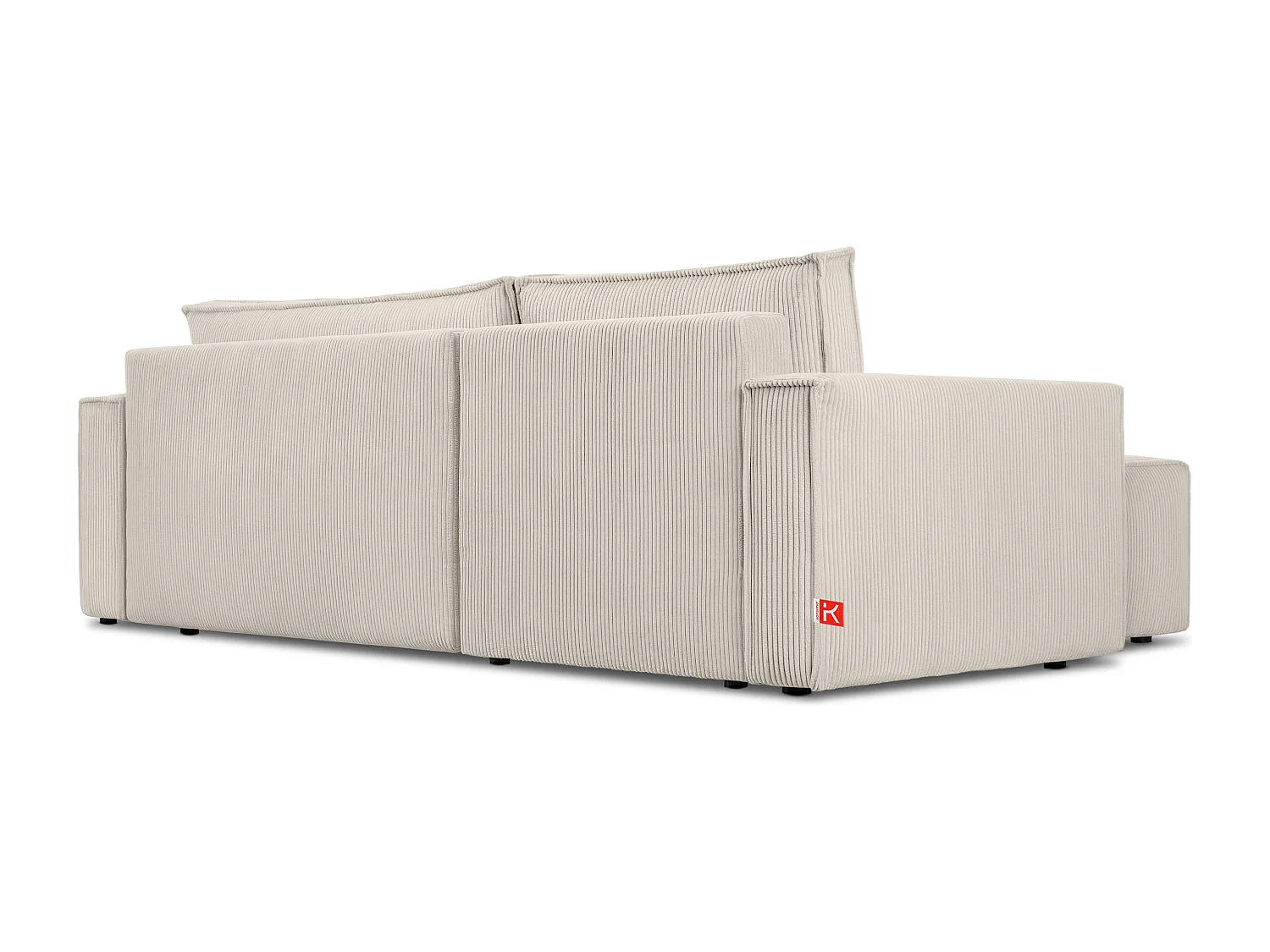 Ecksofa Big links/rechts - Schlaffunktion mit Cordbezug - creme - NAPI