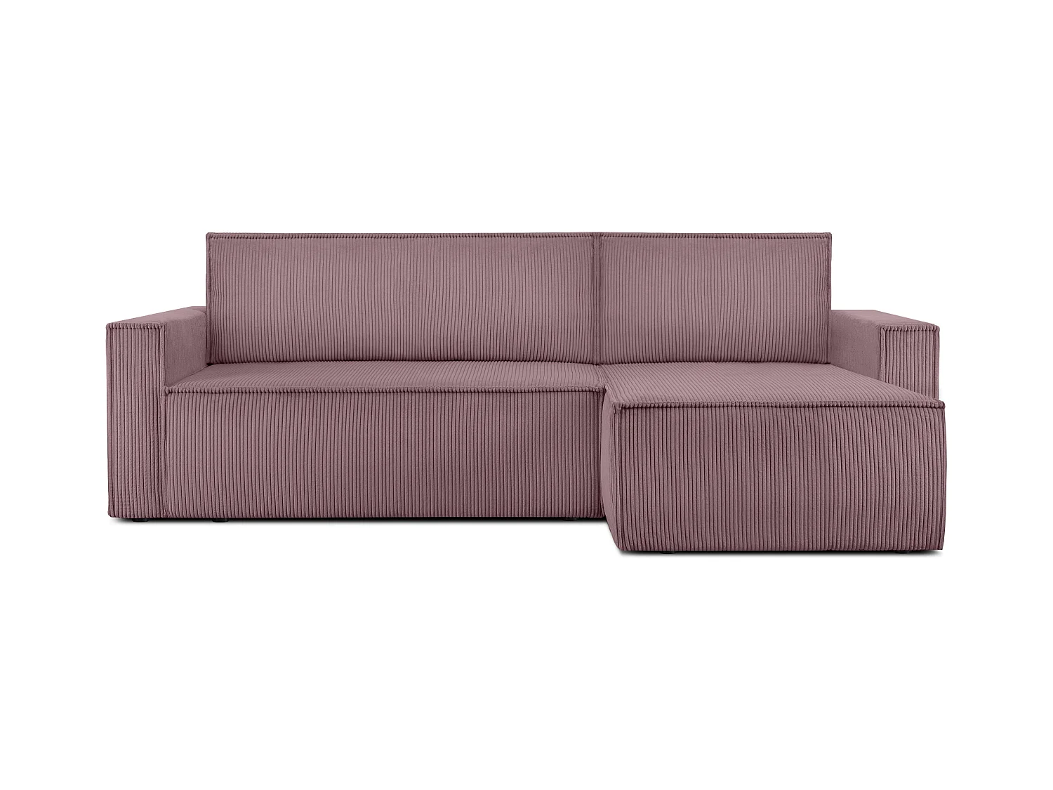 Ecksofa Big links/rechts - Schlaffunktion mit Cordbezug - lila - NAPI