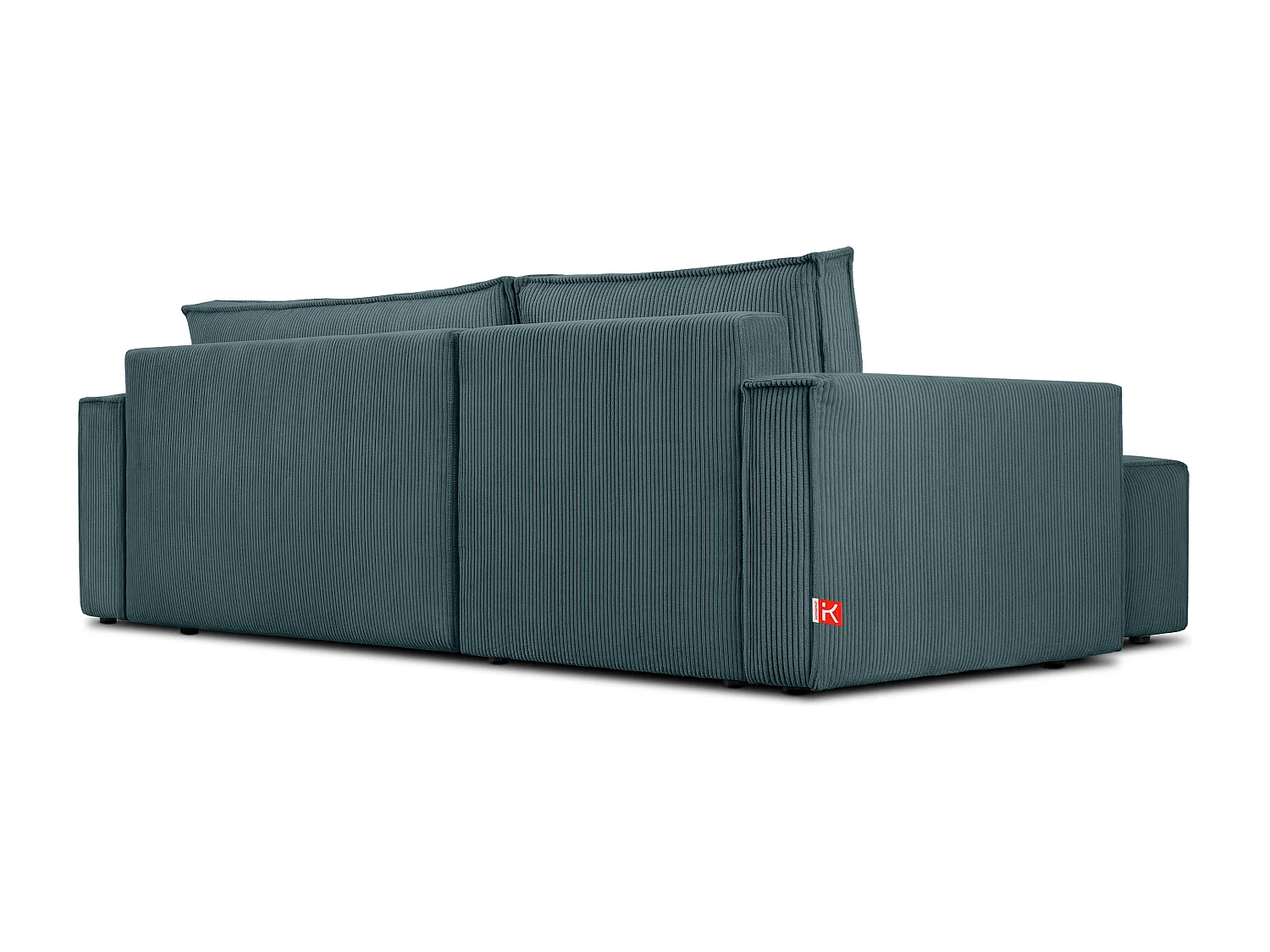 Ecksofa Big links/rechts - Schlaffunktion mit Cordbezug - Blau - NAPI