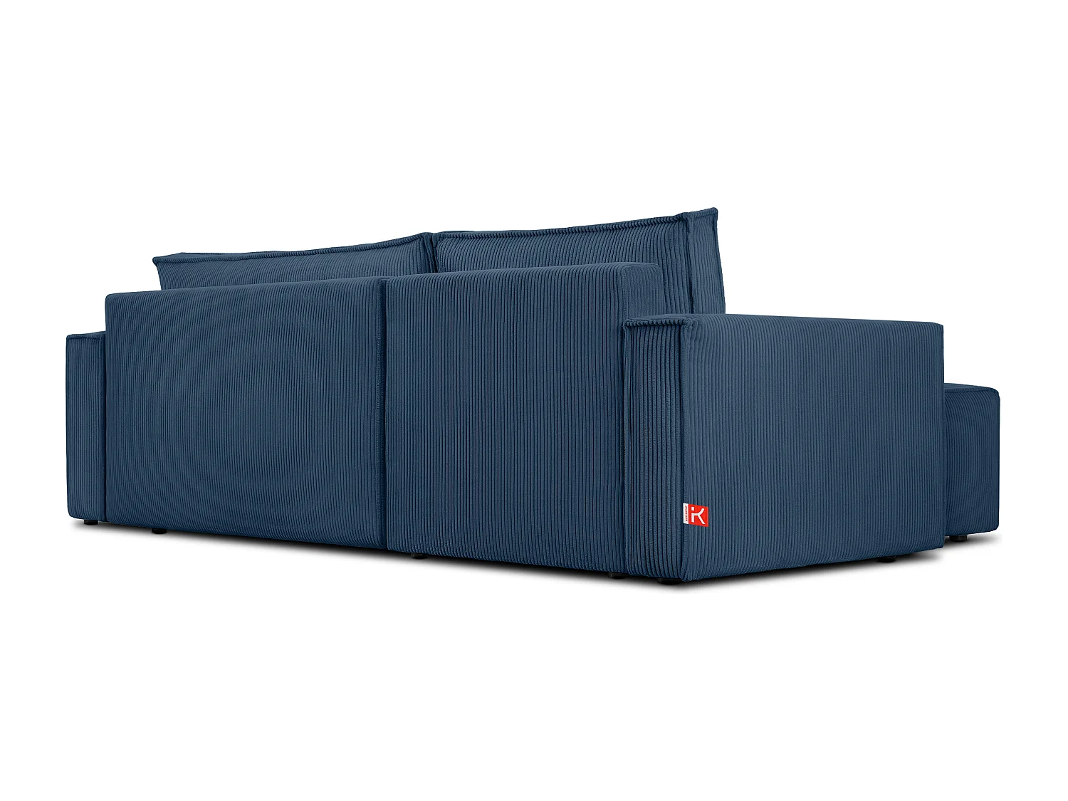Ecksofa Big links/rechts - Schlaffunktion mit Cordbezug - blau - NAPI