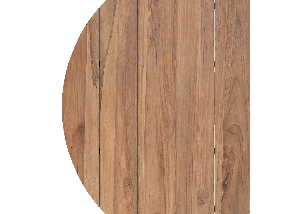 Table ronde 6-8 personnes en bois de teck recyclé D150 cm - Laure