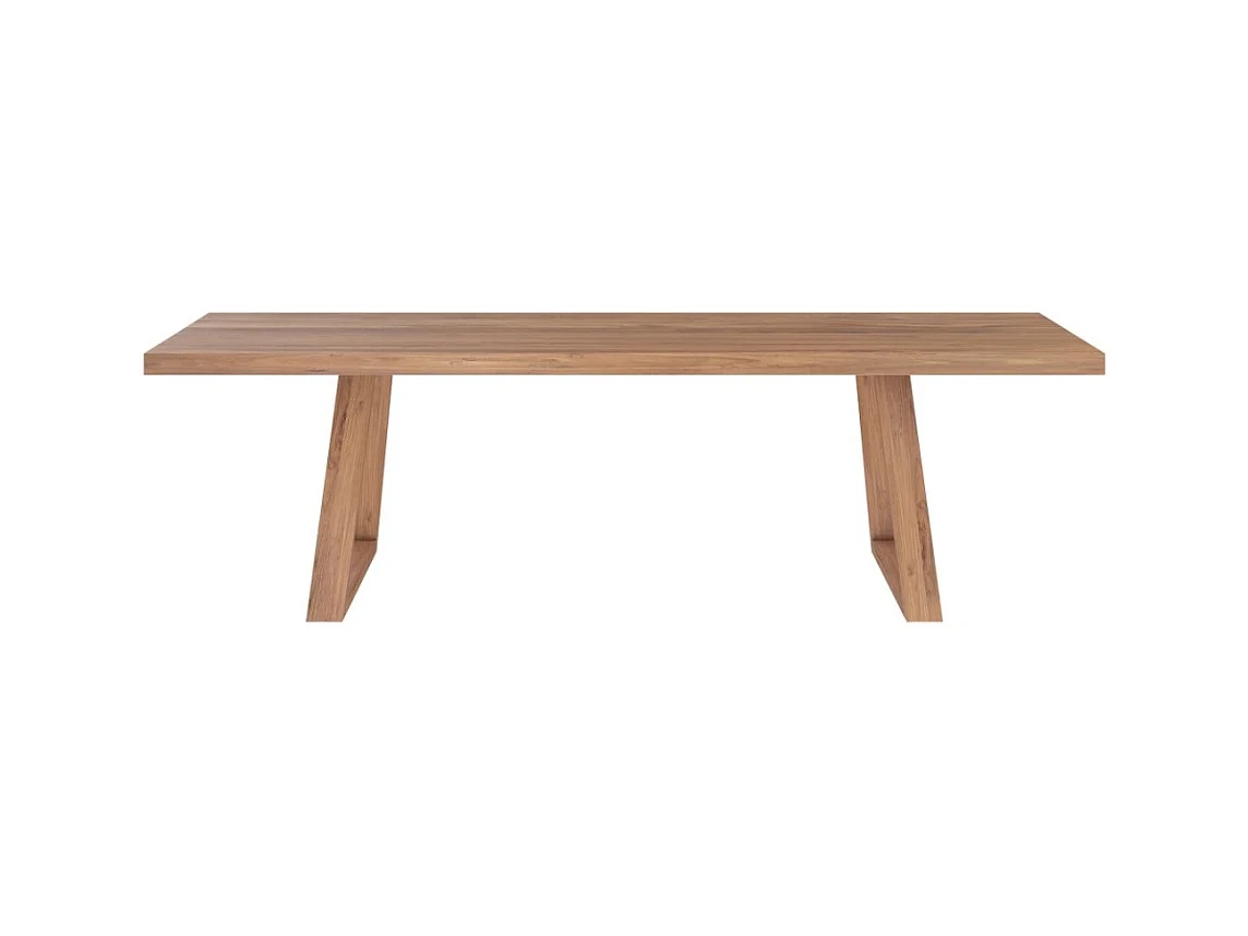 Table rectangulaire 10 personnes en bois de teck recyclé 260 cm - Marie