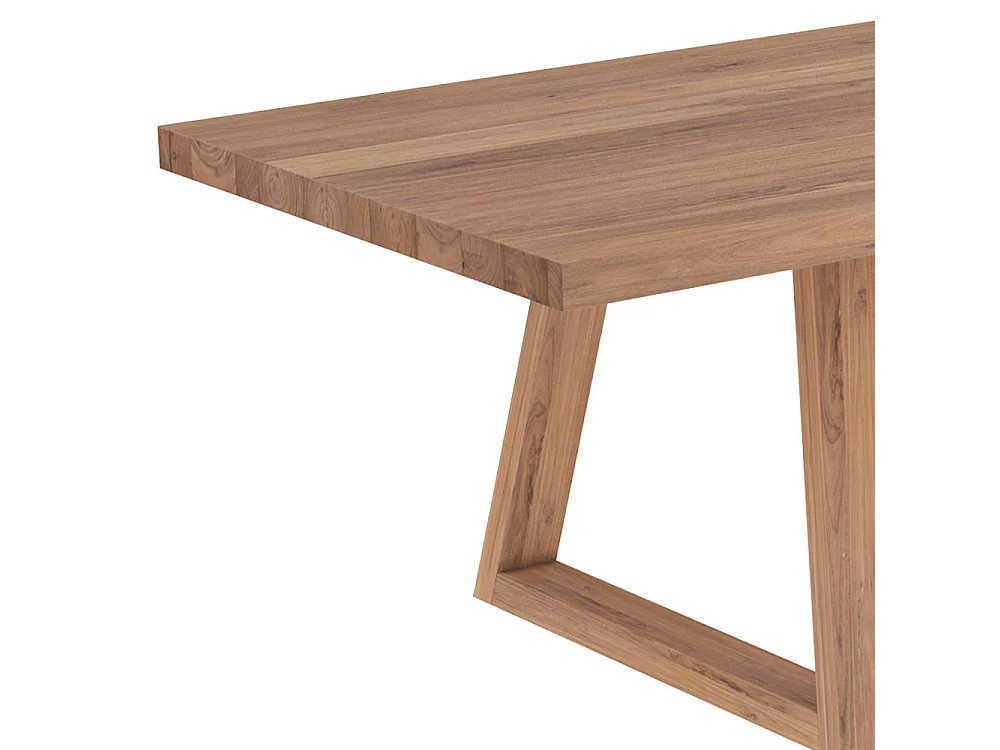 Table rectangulaire 10 personnes en bois de teck recyclé 260 cm - Marie