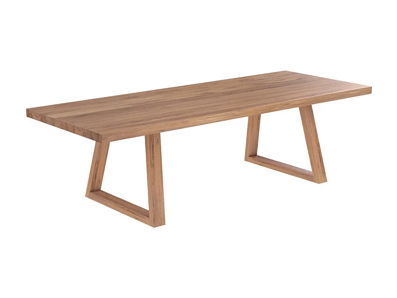 Table rectangulaire 10 personnes en bois de teck recyclé 260 cm - Marie