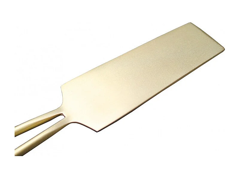 Service à fromage 3 couverts acier inox doré finition brossé - 8122