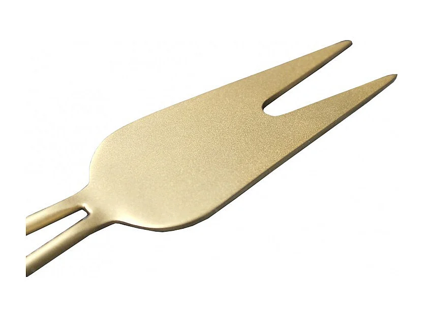 Service à fromage 3 couverts acier inox doré finition brossé - 8122