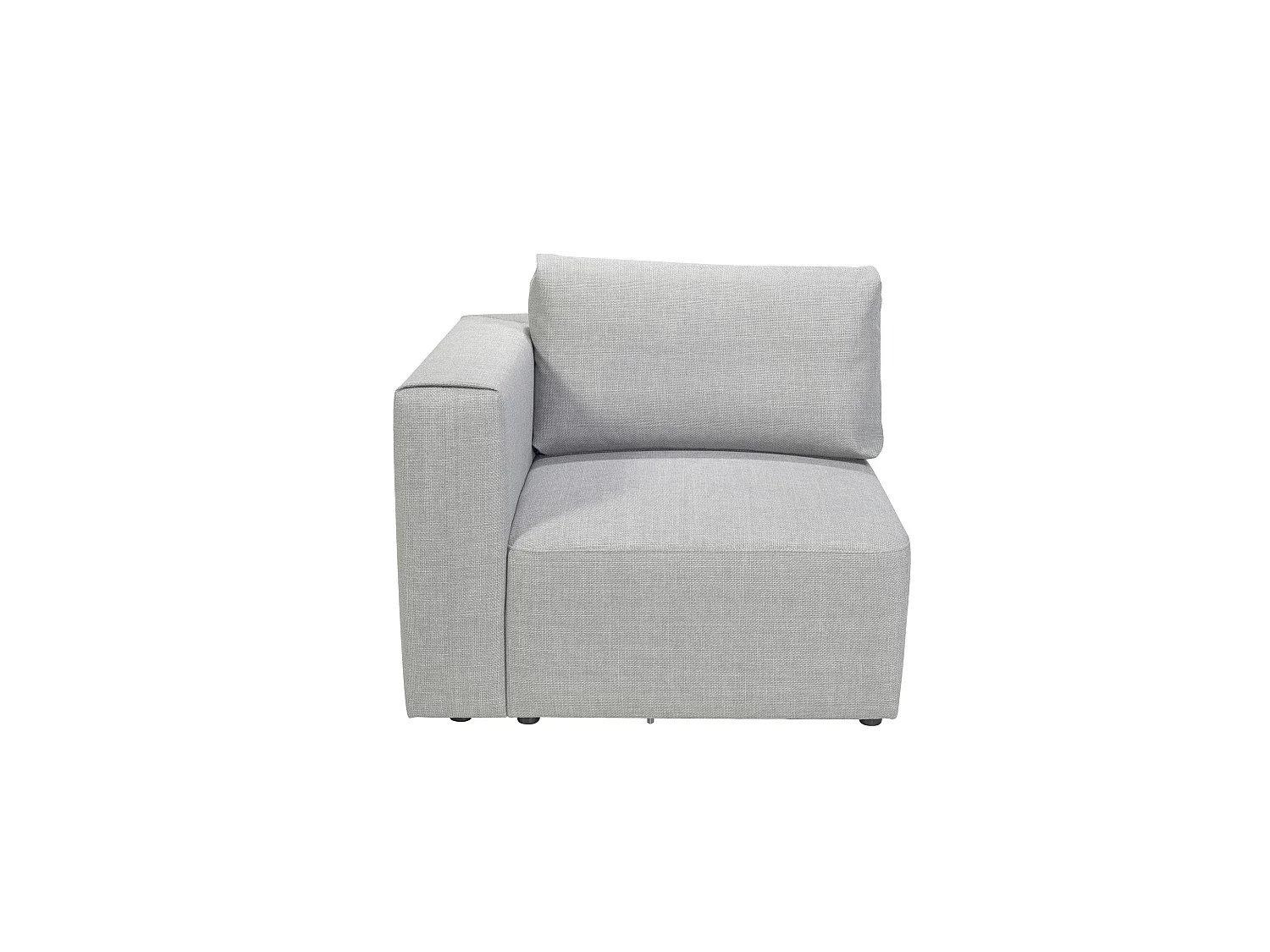 Angle gauche pour canapé modulable en tissu chiné gris CARDINAL - MADE IN FRANCE
