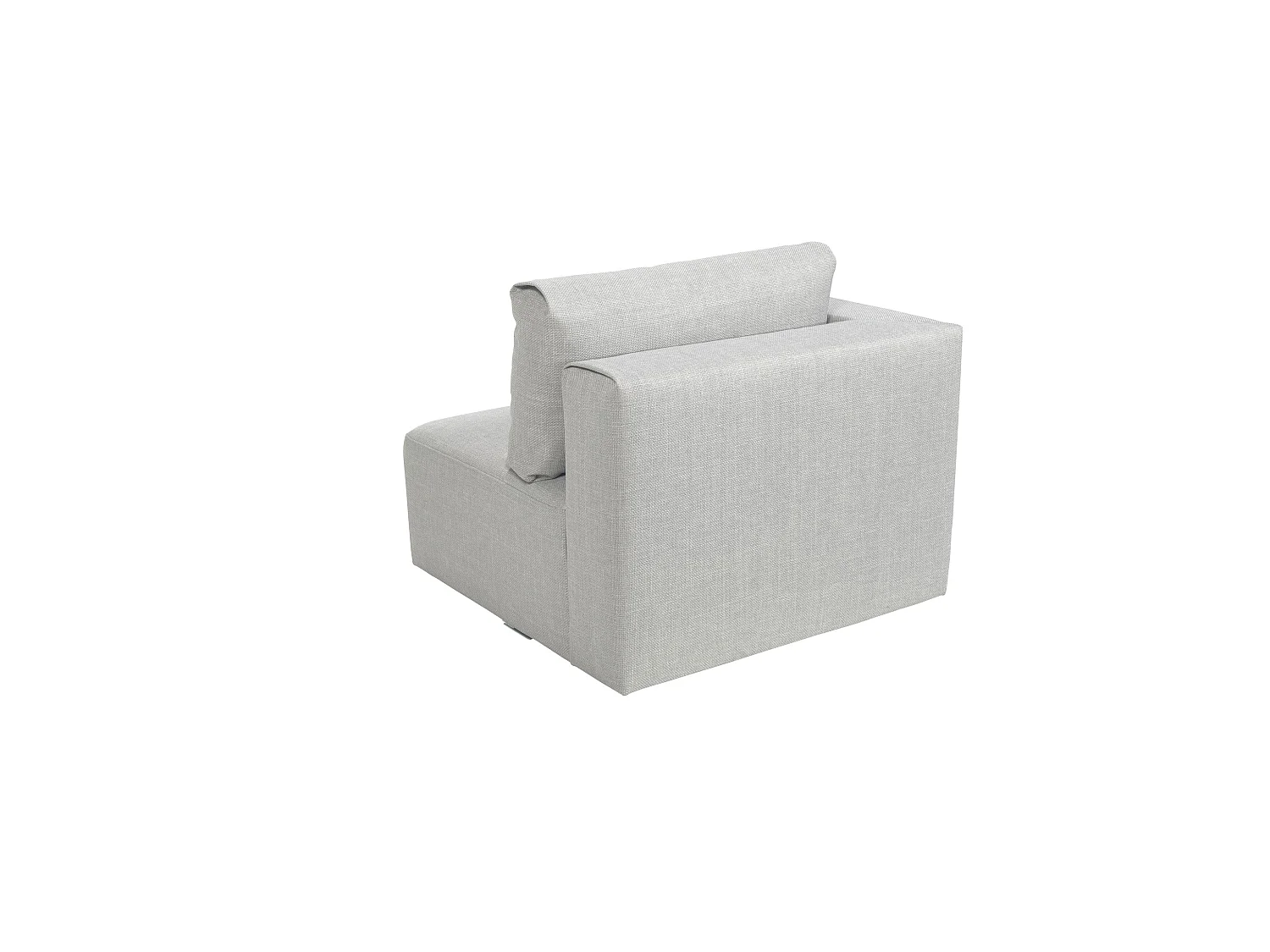 Angle gauche pour canapé modulable en tissu chiné gris CARDINAL - MADE IN FRANCE