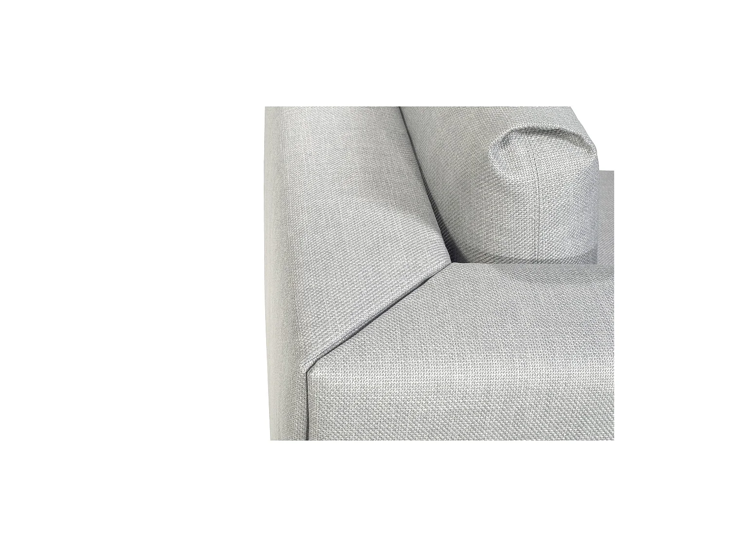 Angle gauche pour canapé modulable en tissu chiné gris CARDINAL - MADE IN FRANCE