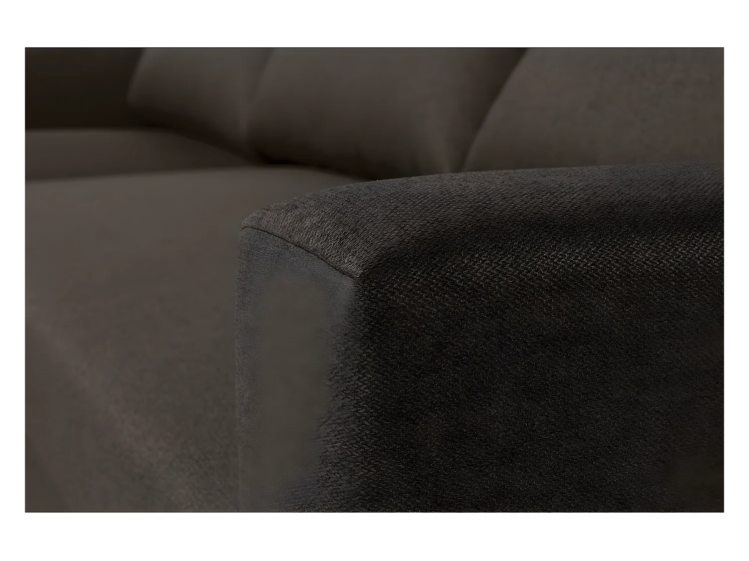 Canapé d'angle réversible convertible 4 places en tissu marron ALEDO - MADE IN FRANCE
