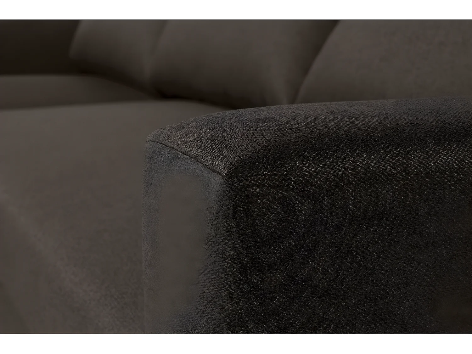 Canapé d'angle réversible convertible 4 places en tissu marron ALEDO - MADE IN FRANCE