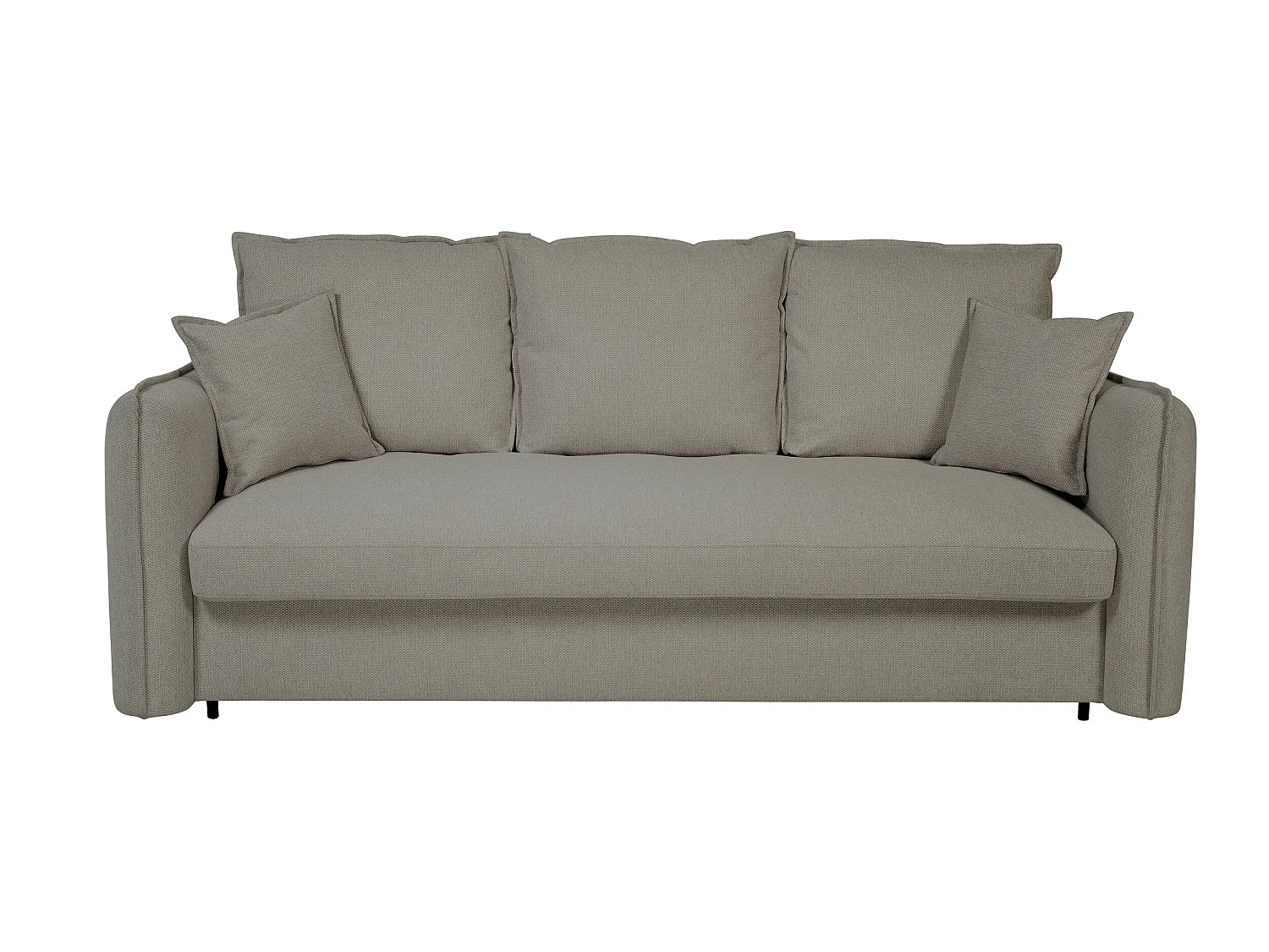 Canapé droit convertible Rapido® 3 places en tissu taupe GRENACHE - MADE IN FRANCE