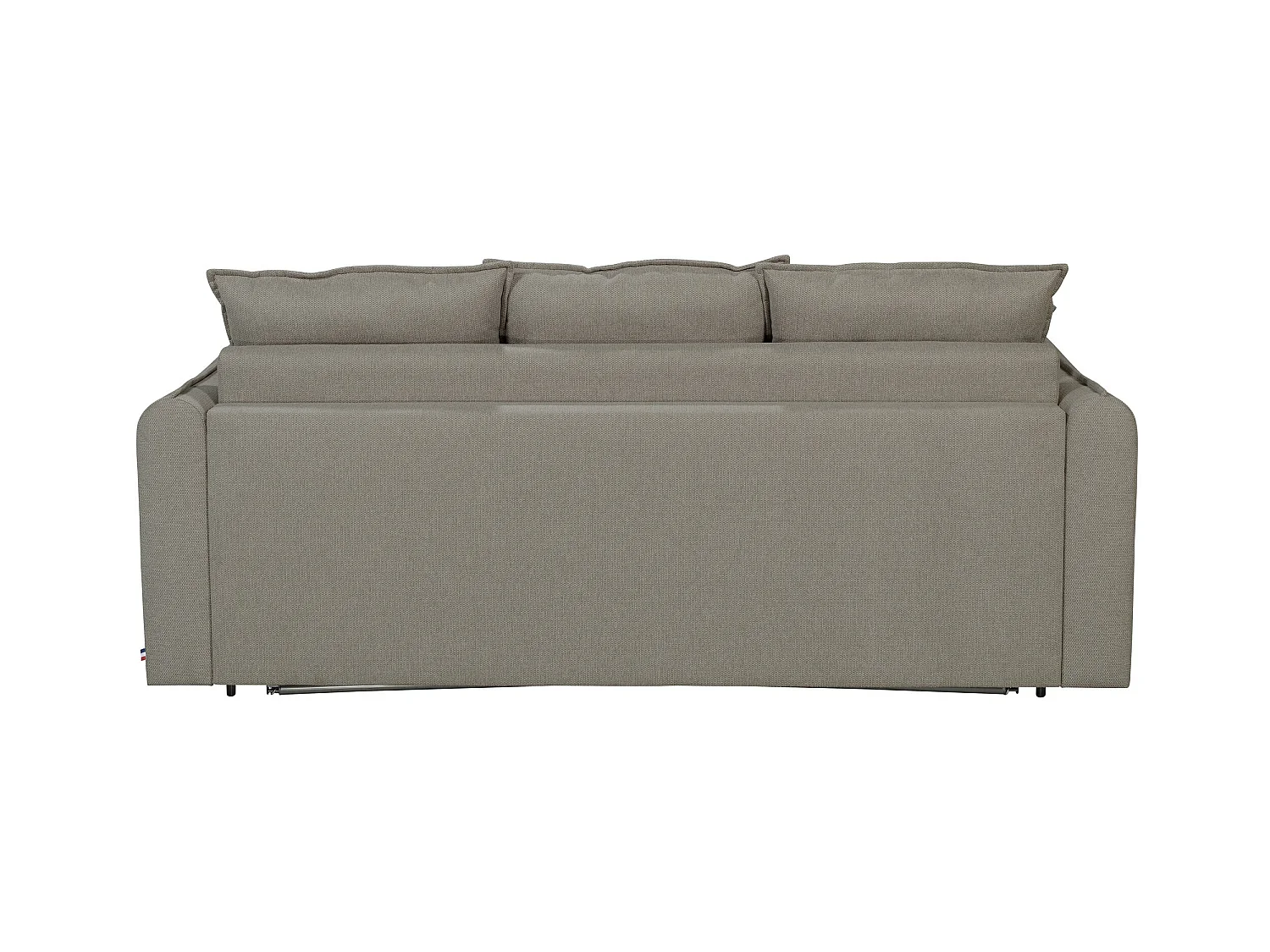 Canapé droit convertible Rapido® 3 places en tissu taupe GRENACHE - MADE IN FRANCE