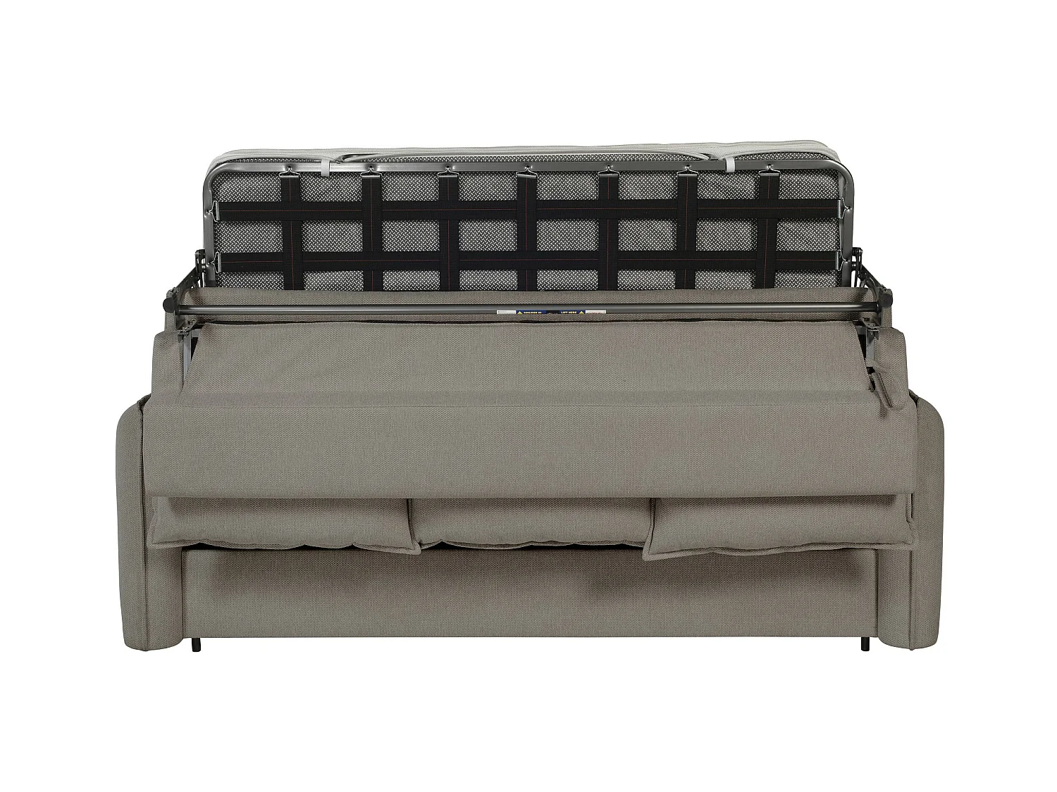 Canapé droit convertible Rapido® 3 places en tissu taupe GRENACHE - MADE IN FRANCE