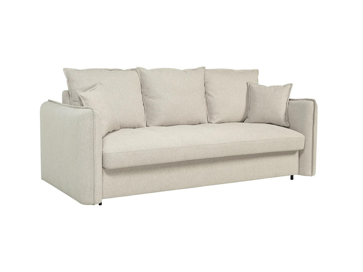 Canapé droit convertible Rapido® 3 places en tissu grège GRENACHE - MADE IN FRANCE