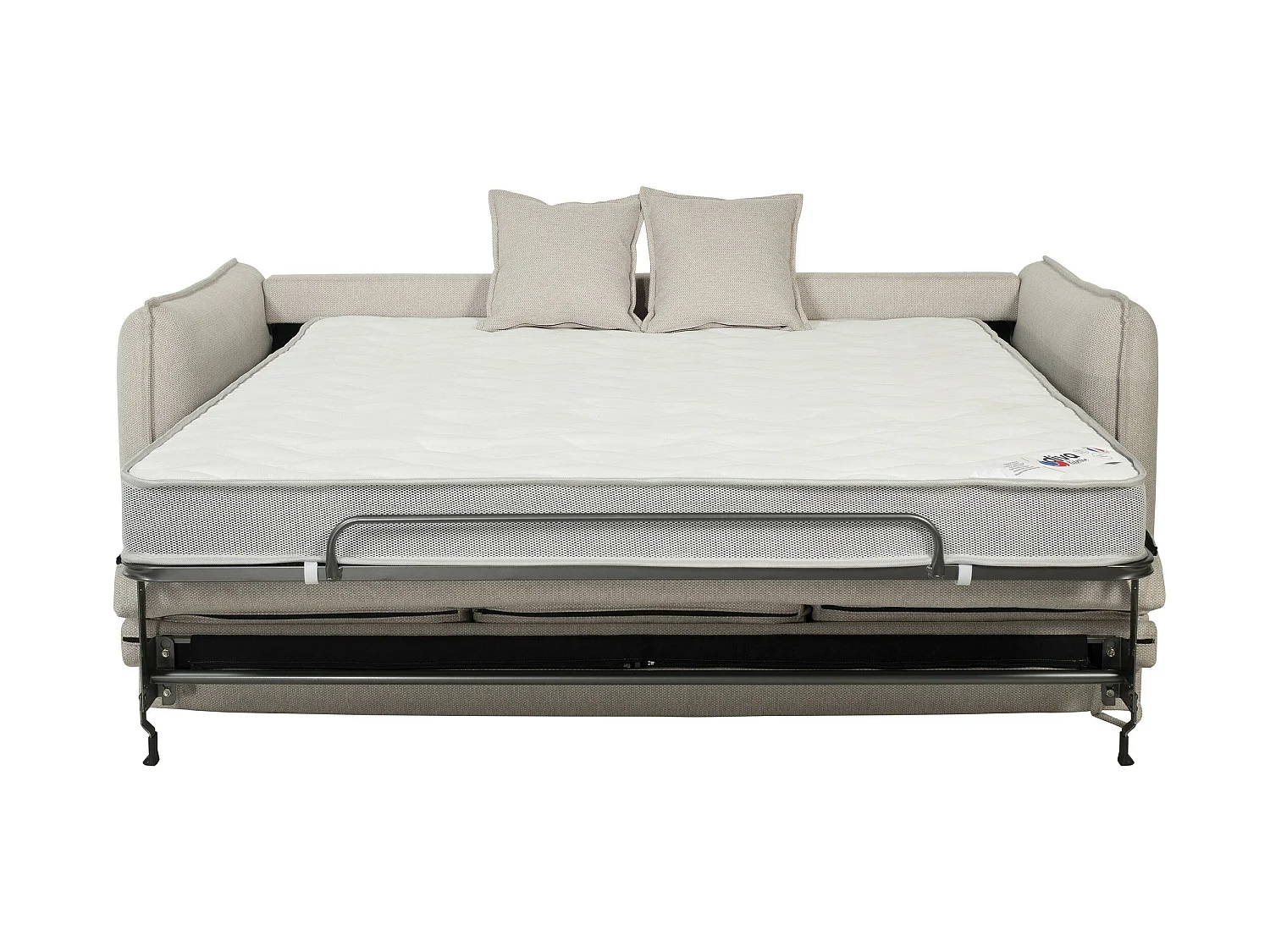 Canapé droit convertible Rapido® 3 places en tissu grège GRENACHE - MADE IN FRANCE