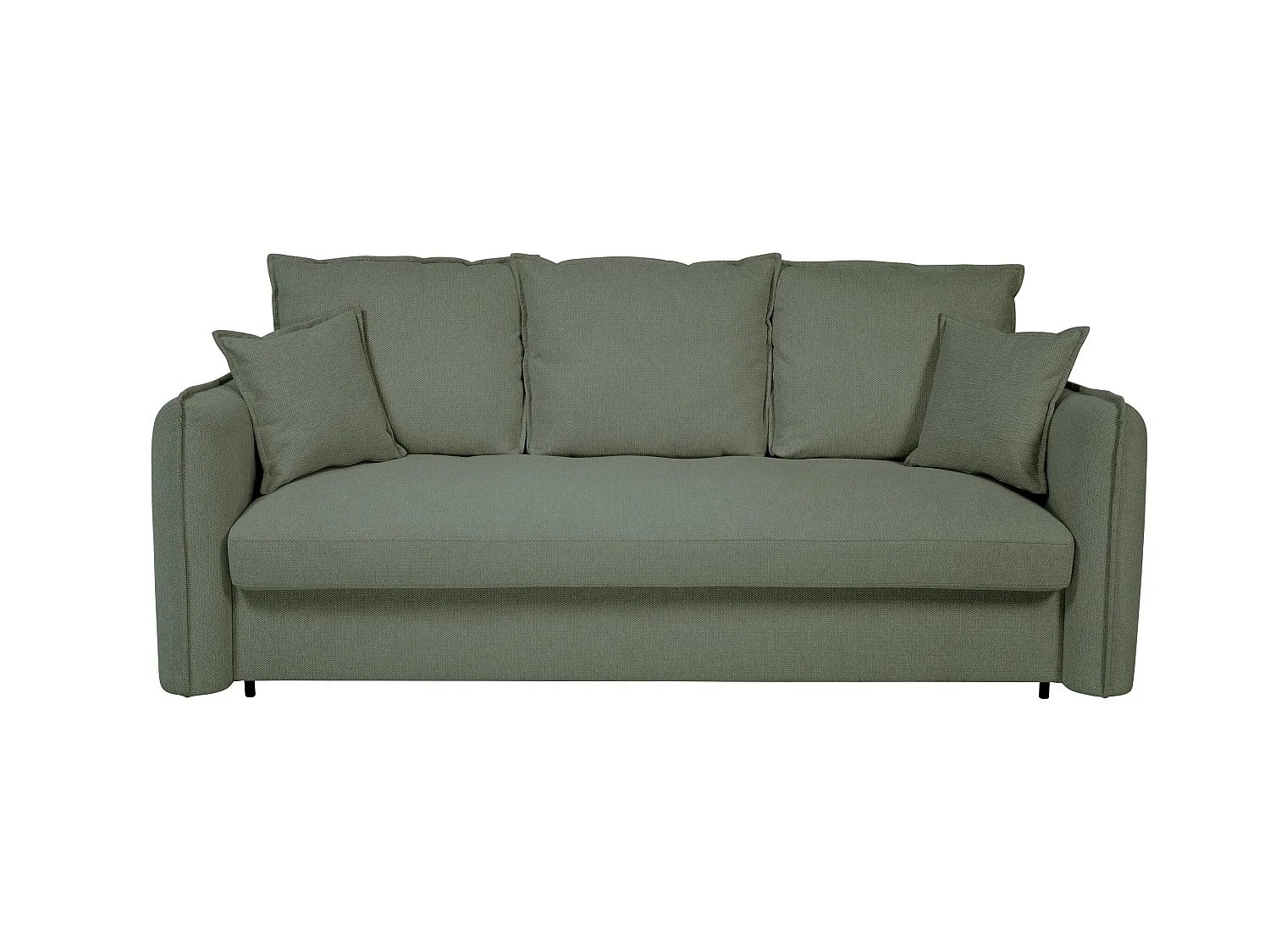 Canapé droit convertible Rapido® 3 places en tissu vert GRENACHE - MADE IN FRANCE