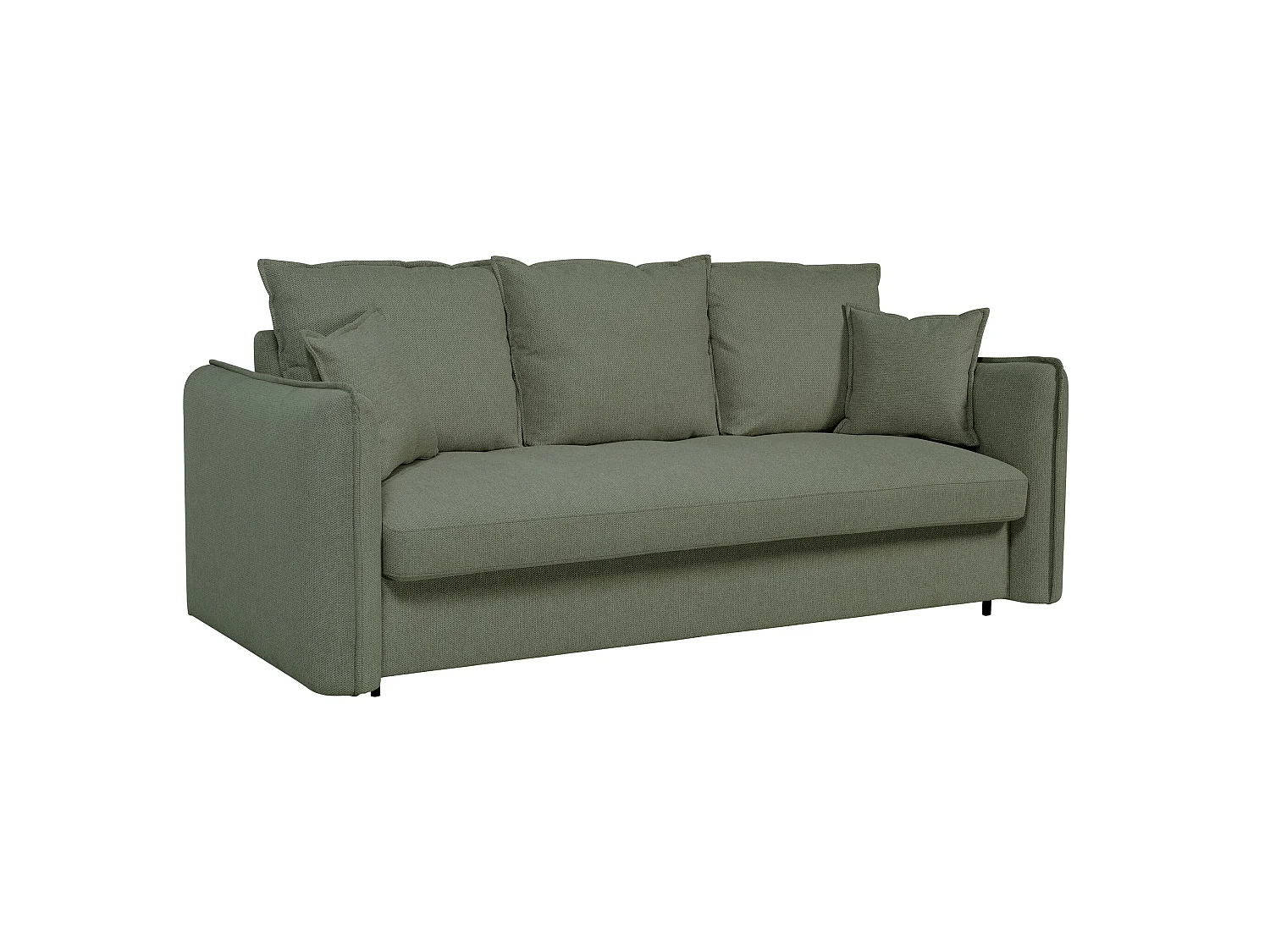 Canapé droit convertible Rapido® 3 places en tissu vert GRENACHE - MADE IN FRANCE