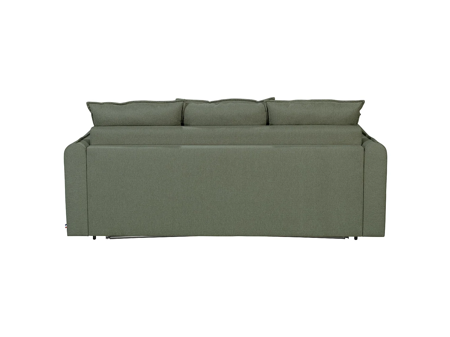 Canapé droit convertible Rapido® 3 places en tissu vert GRENACHE - MADE IN FRANCE