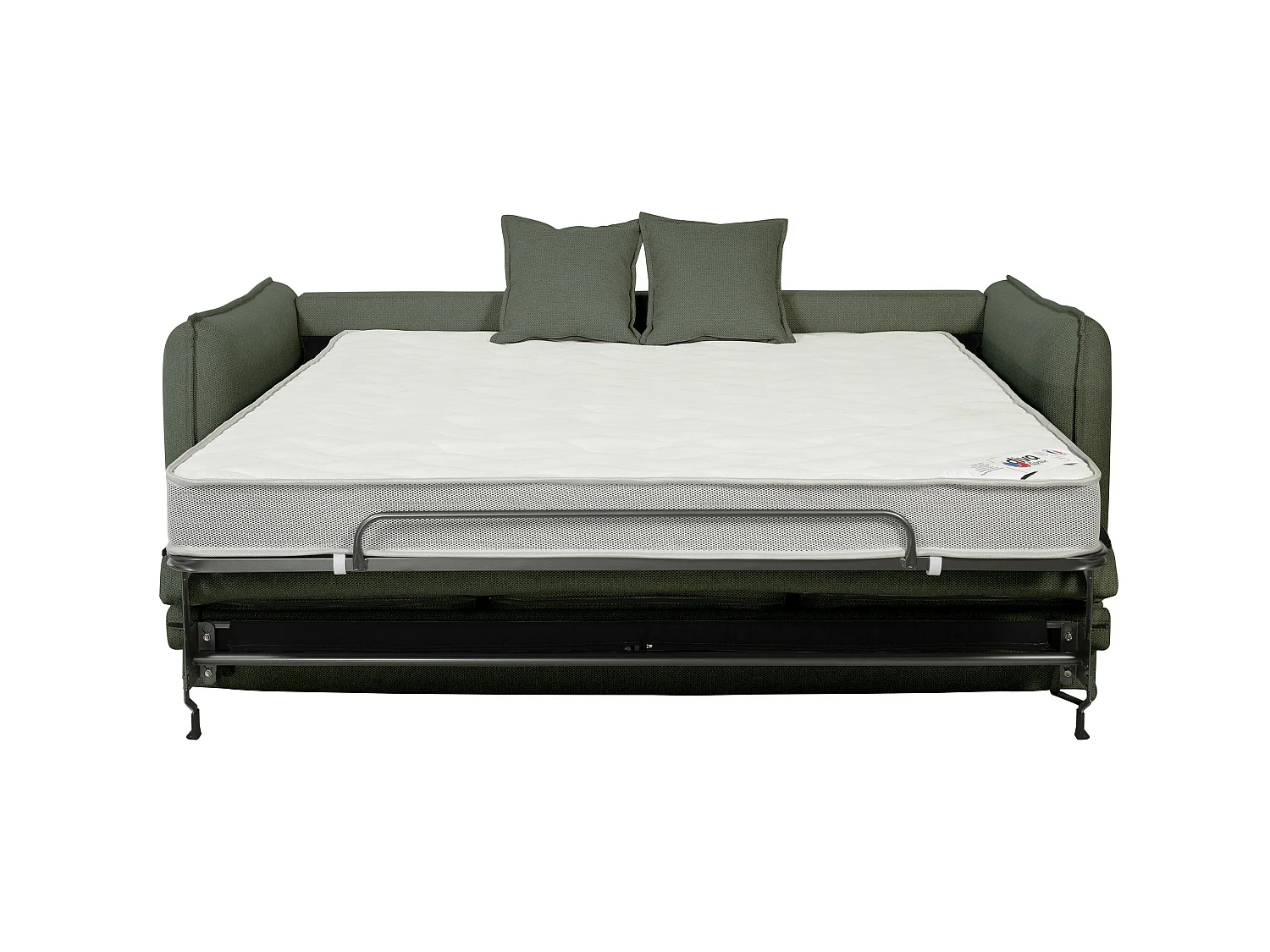 Canapé droit convertible Rapido® 3 places en tissu vert GRENACHE - MADE IN FRANCE
