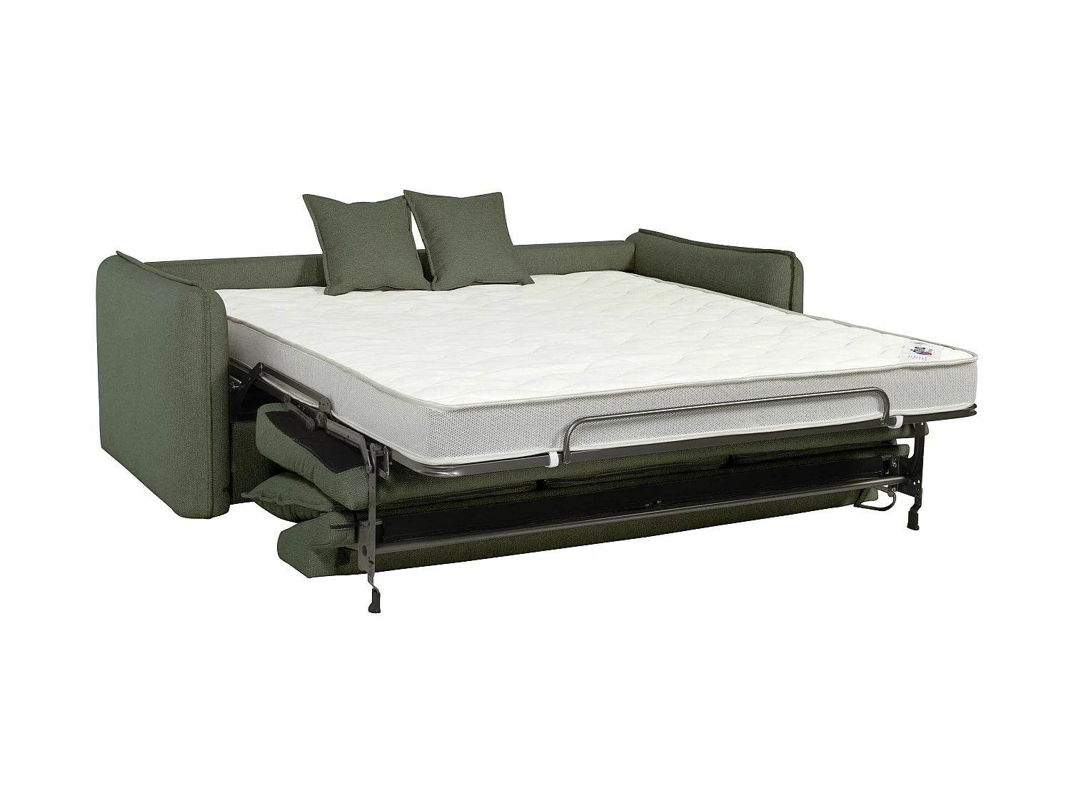 Canapé droit convertible Rapido® 3 places en tissu vert GRENACHE - MADE IN FRANCE