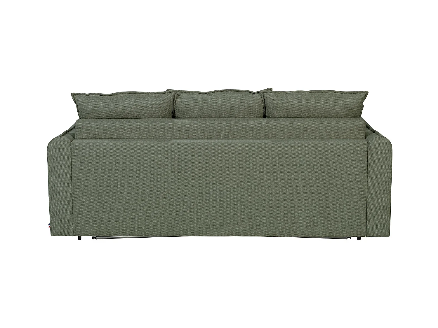 Canapé droit convertible Rapido® 3 places en tissu vert GRENACHE - MADE IN FRANCE