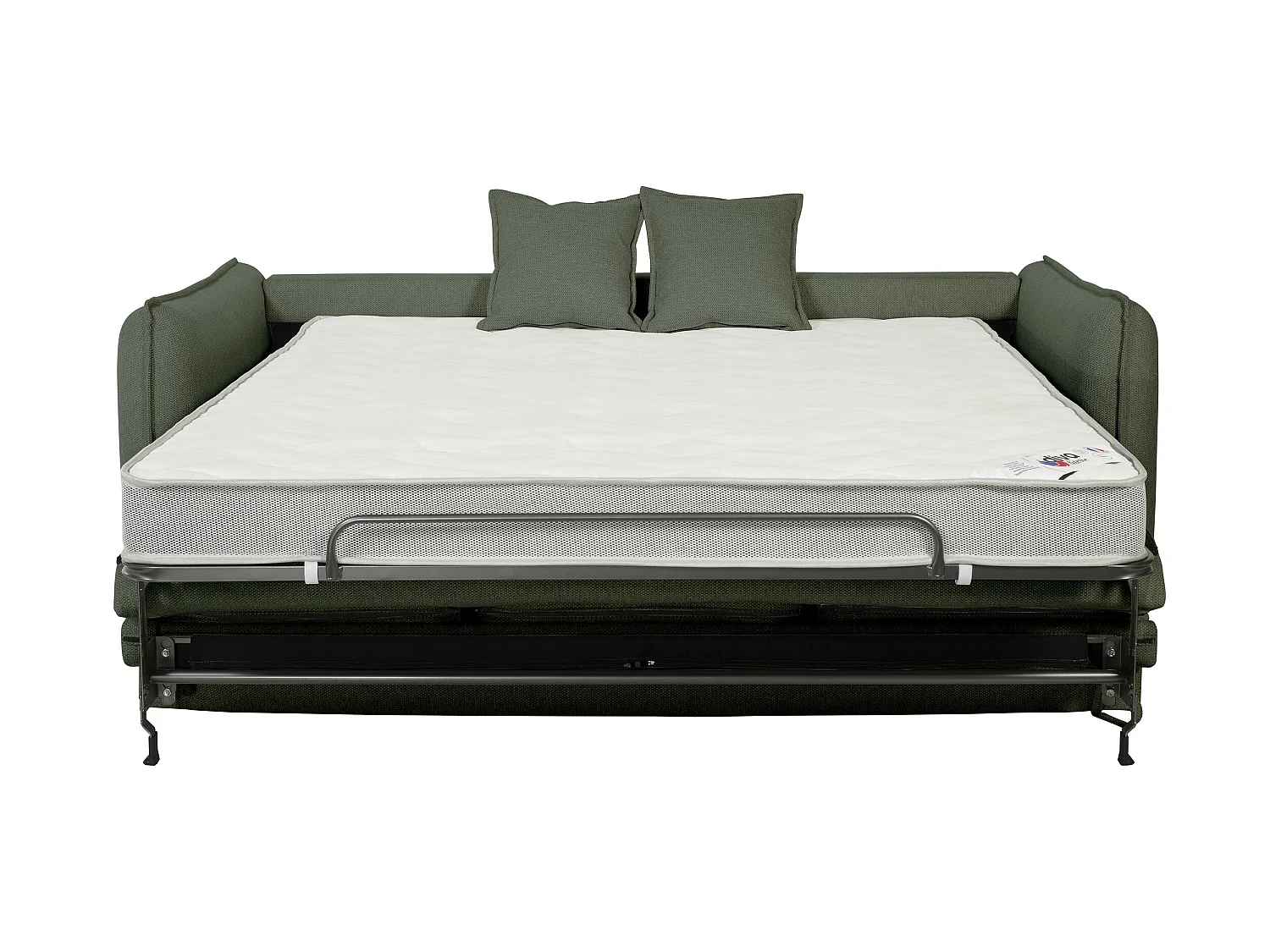 Canapé droit convertible Rapido® 3 places en tissu vert GRENACHE - MADE IN FRANCE