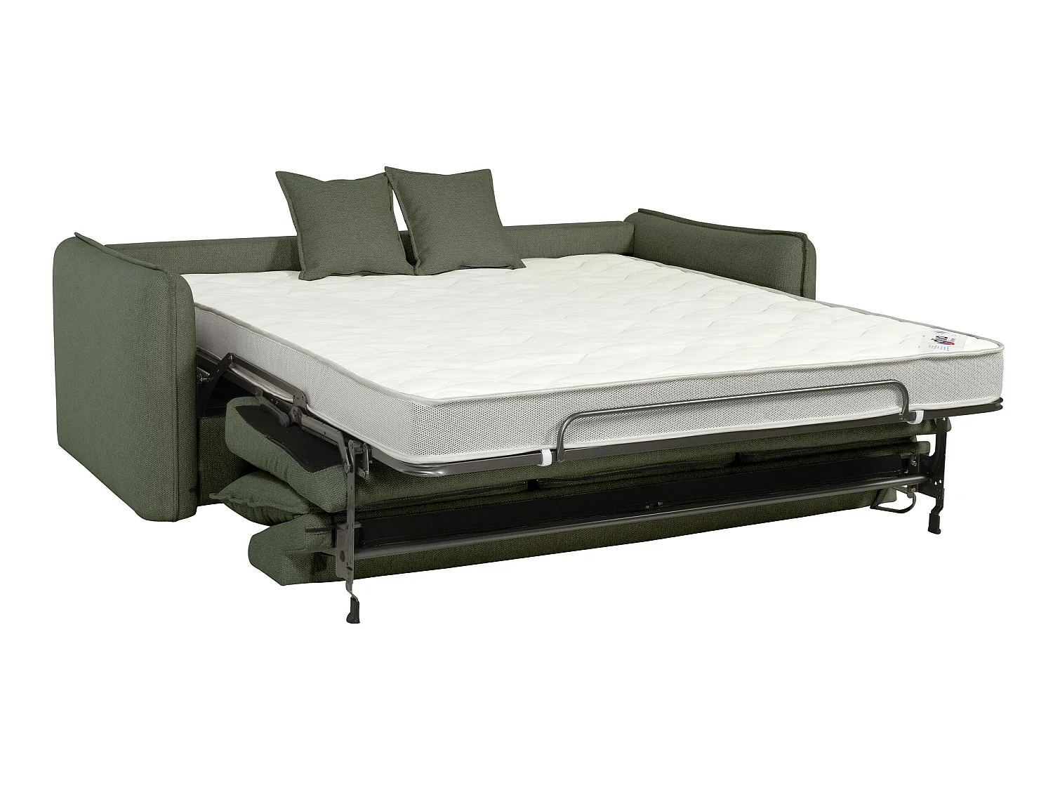 Canapé droit convertible Rapido® 3 places en tissu vert GRENACHE - MADE IN FRANCE