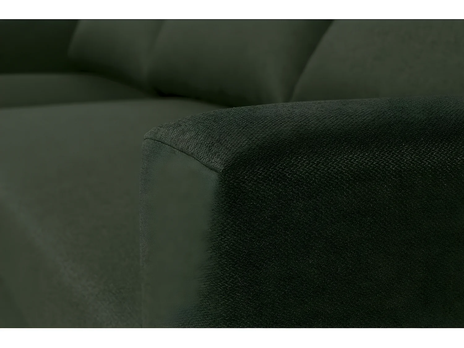 Canapé d'angle réversible convertible 4 places en tissu vert ALEDO - MADE IN FRANCE