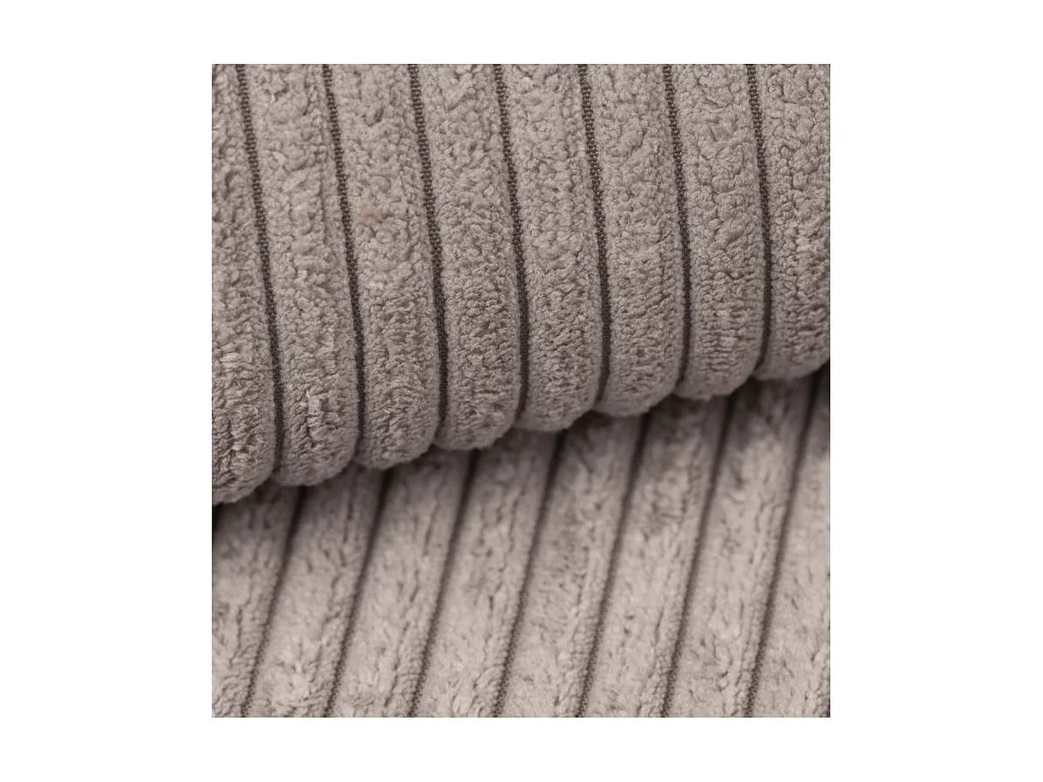 Canapé d'angle réversible convertible 4 places en velours côtelé grège DURIF