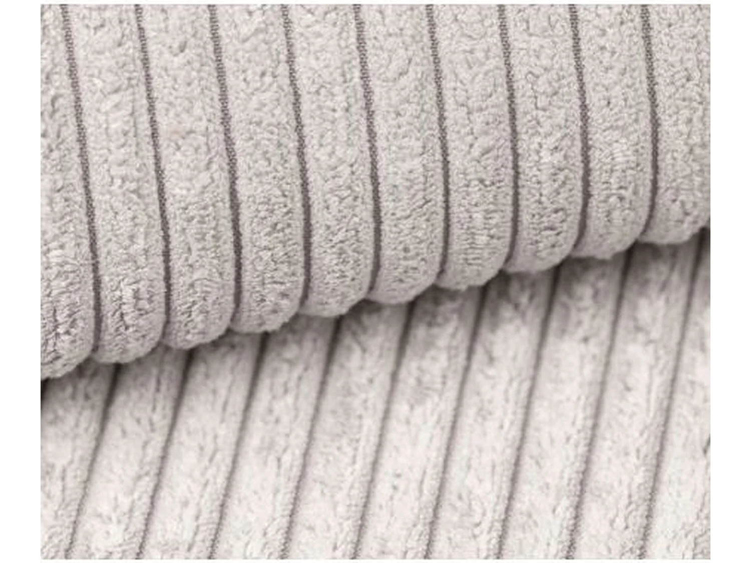 Canapé d'angle réversible convertible 4 places en velours côtelé beige DURIF