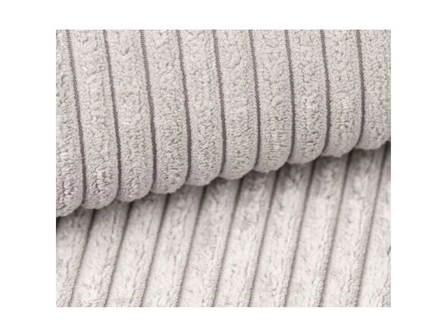 Canapé d'angle réversible convertible 4 places en velours côtelé beige DURIF