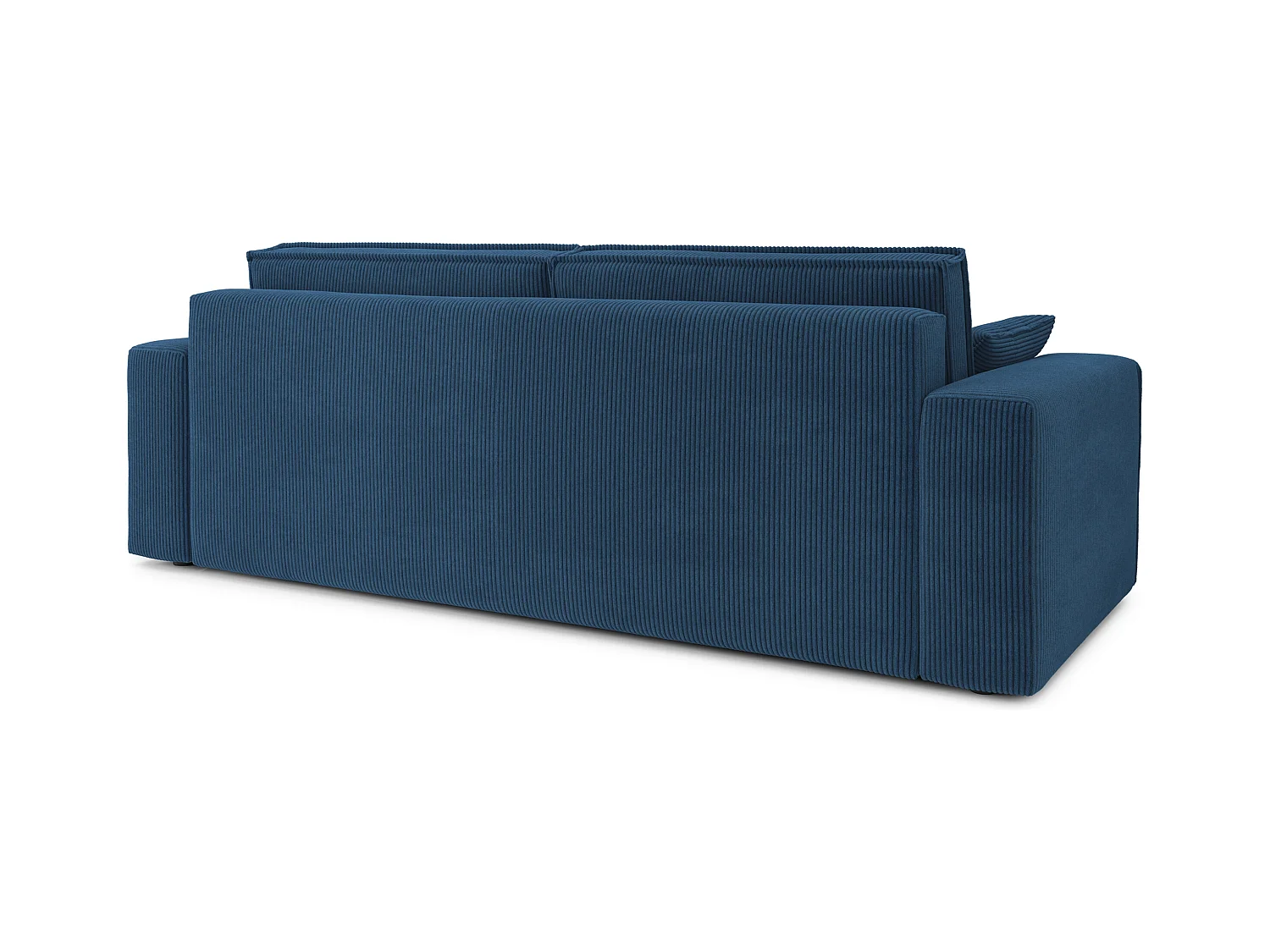 Canapé droit convertible 3 places en velours côtelé beige DURIF
