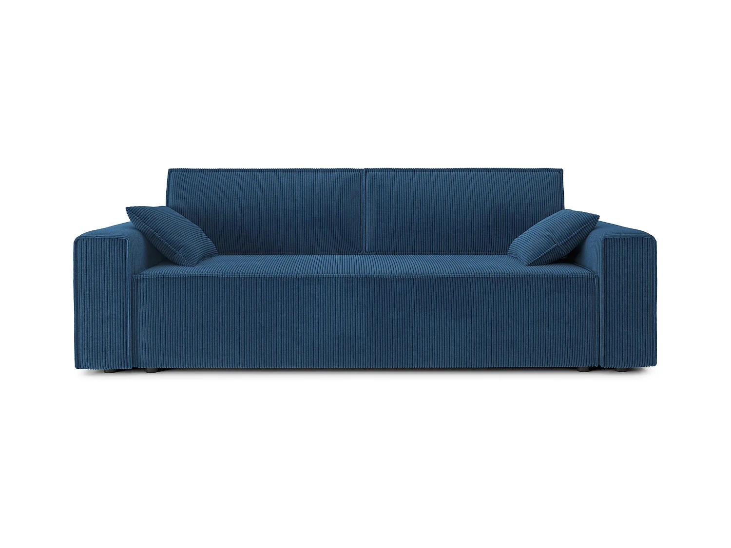 Canapé droit convertible 3 places en velours côtelé beige DURIF
