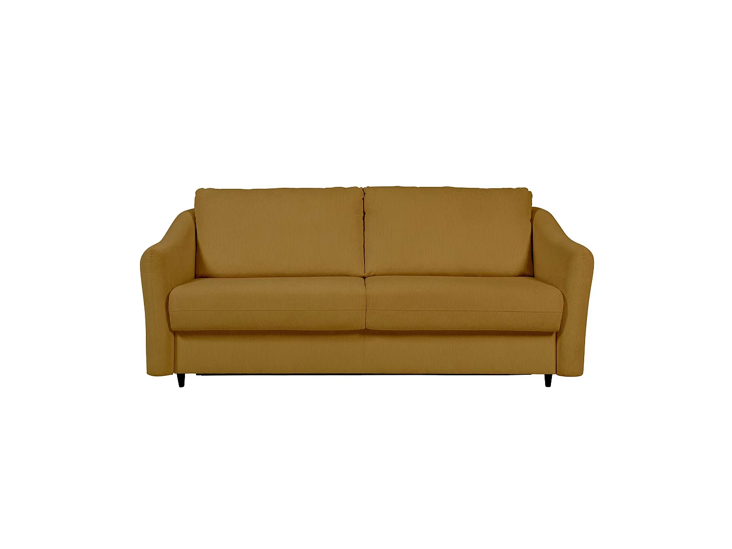 Canapé droit convertible Rapido® 3 places en velours côtelé jaune CHARDONNAY - MADE IN FRANCE