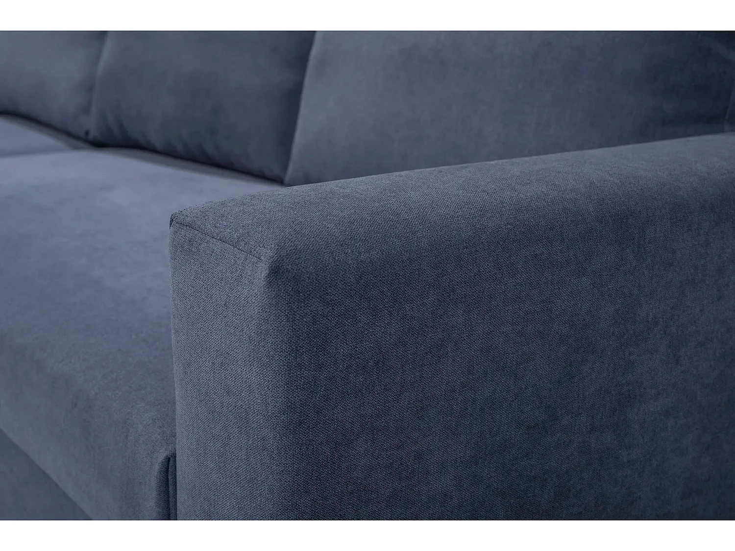 Canapé d'angle réversible convertible 4 places en tissu bleu ALEDO - MADE IN FRANCE