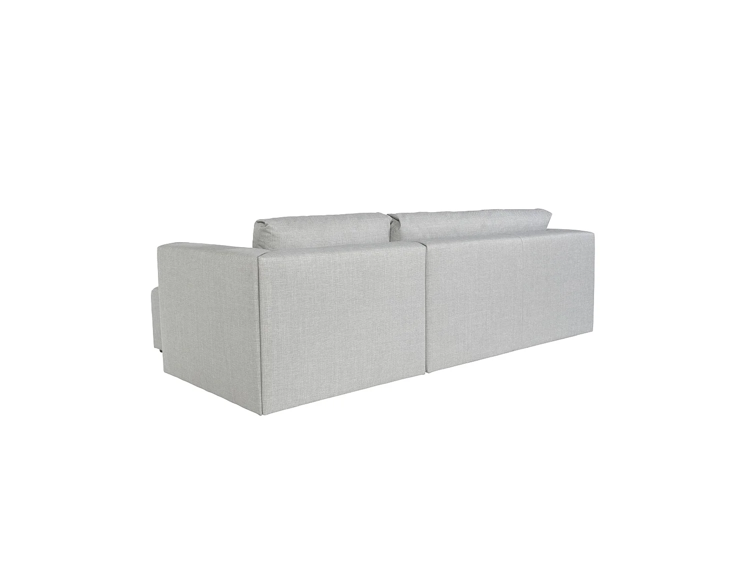 Canapé d'angle droit modulable 4 places en tissu chiné gris CARDINAL - MADE IN FRANCE