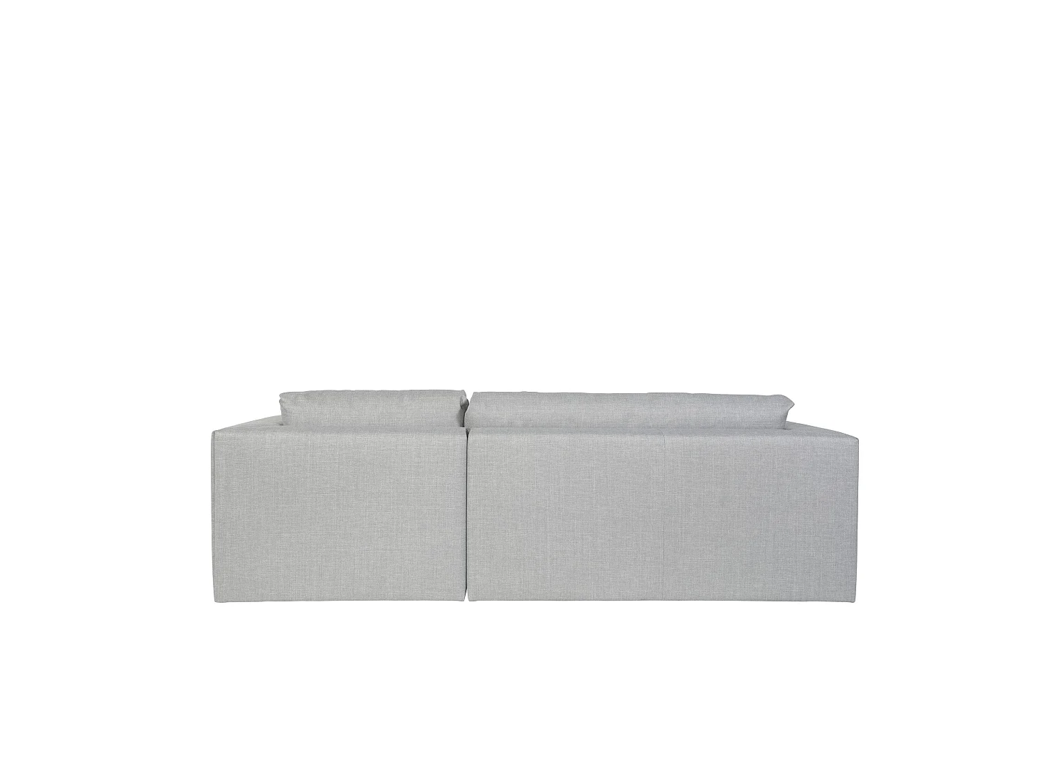 Canapé d'angle droit modulable 4 places en tissu chiné gris CARDINAL - MADE IN FRANCE